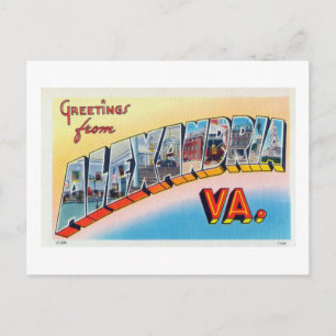 Vintage Greetings From Alexandria Virginia Travel Postcard