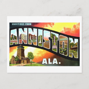 Vintage Greetings from Anniston, Alabama Postcard