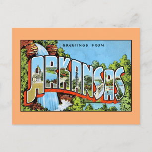 Vintage greetings from Arkansas Postcard