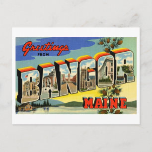 Vintage Greetings from Bangor, Maine Postcard