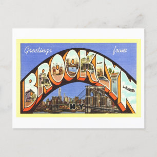 Vintage Greetings from Brooklyn, New York Postcard