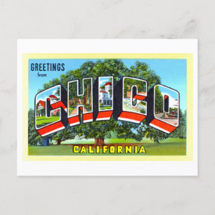 Vintage Greetings from Chico, California, Postcard
