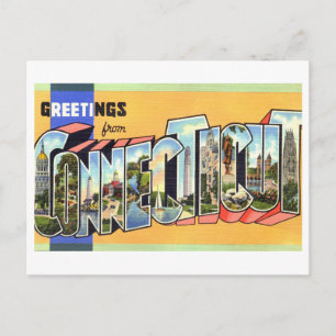Vintage Greetings from Connecticut Postcard