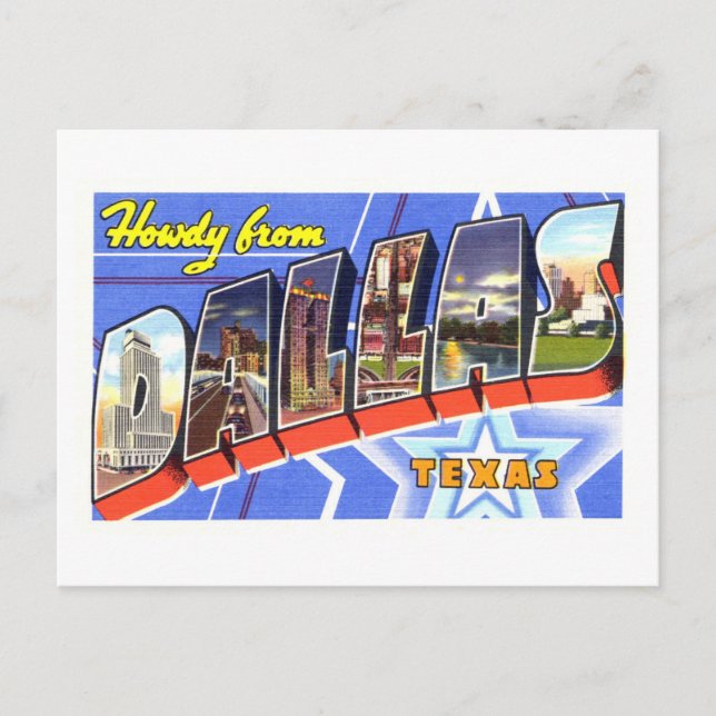 Vintage Greetings from Dallas, Texas Postcard (Front)