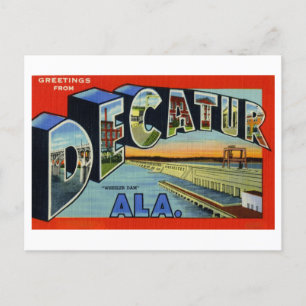Vintage Greetings from Decatur, Alabama Postcard