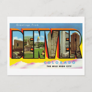 Vintage Greetings from Denver, Colorado Postcard