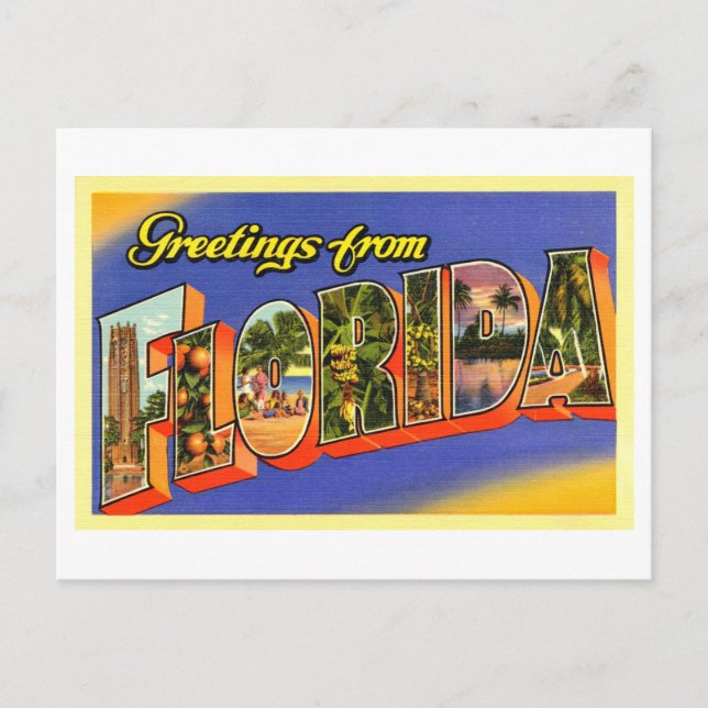 Vintage Greetings from Florida Postcard (Front)