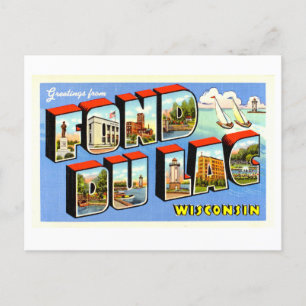 Vintage Greetings from Fond Du Lac, Wisconsin. Postcard