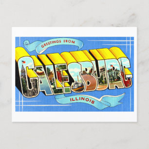 Vintage Greetings from Galesburg, Illinois, Postcard