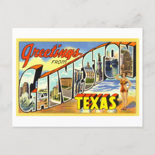 Vintage Greetings from Galveston, Texas, Postcard