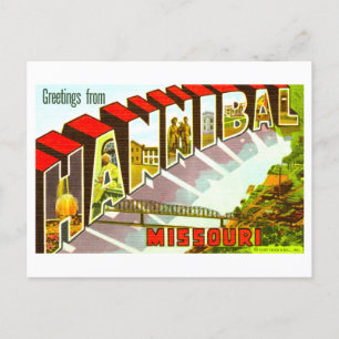 Vintage Greetings from Hannibal, Missouri, Postcard