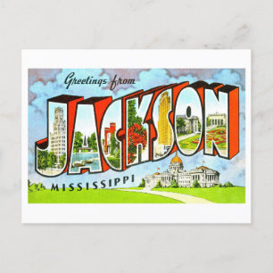 Vintage Greetings from Jackson, Mississippi, Postcard