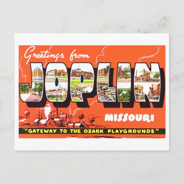 Vintage Greetings from Joplin, Missouri, Postcard (Front)