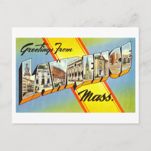 Vintage Greetings from Lawrence, Massachusetts Postcard