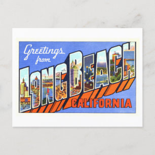 Vintage Greetings from Long Beach, California, Postcard