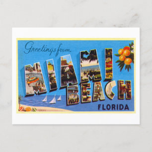 Vintage Greetings from Miami Beach, Florida Postcard