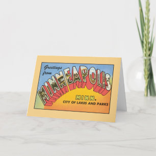 Vintage greetings from Minneapolis Minnesota Card