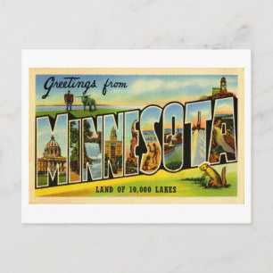 Vintage Greetings from Minnesota Postcard
