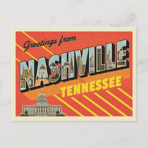 Vintage "Greetings from Nashville, Tennessee" Postcard