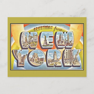Vintage Greetings from New York Postcard