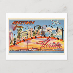Vintage Greetings from Pensacola, Florida Postcard