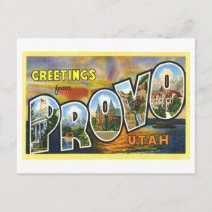 Vintage Greetings from Provo, Utah Postcard