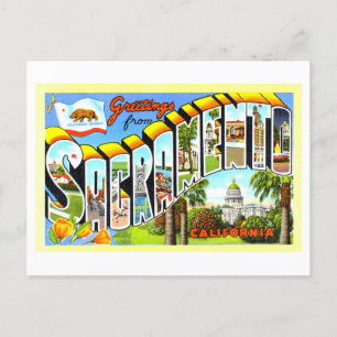 Vintage Greetings from Sacramento, California, Postcard