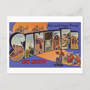 Vintage Greetings from Santa Fe, New Mexico Postcard