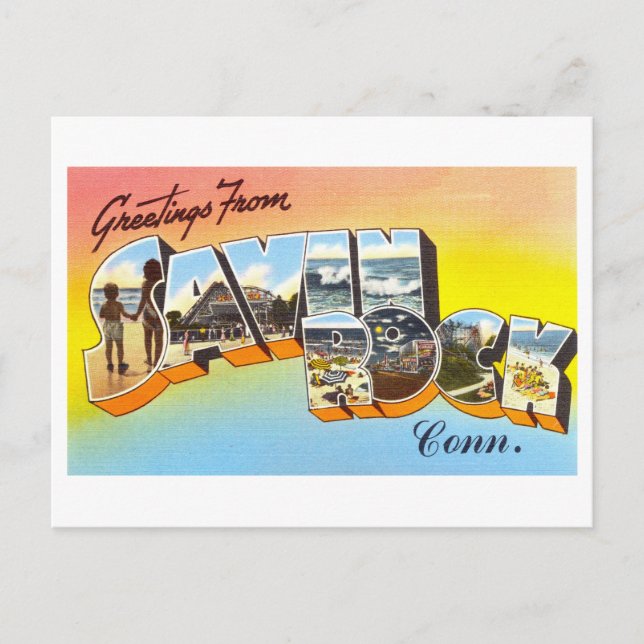 Vintage Greetings from Savin Rock, Connecticut, Postcard (Front)