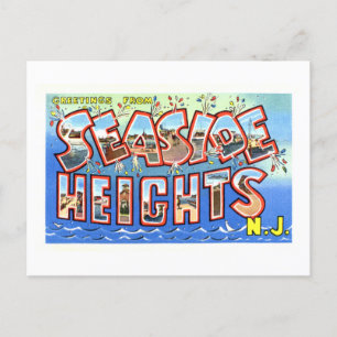 Vintage Greetings from Seaside Heights, New Jersey Postcard