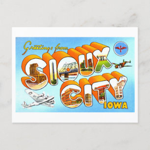 Vintage Greetings from Sioux City, Iowa, Postcard