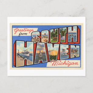 Vintage Greetings from South Haven, Michigan Postcard