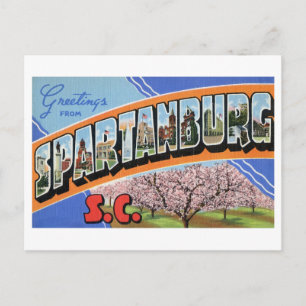 Vintage Greetings from Spartanburg, South Carolina Postcard