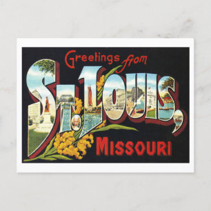 Vintage Greetings from St. Louis, Missouri, Postcard