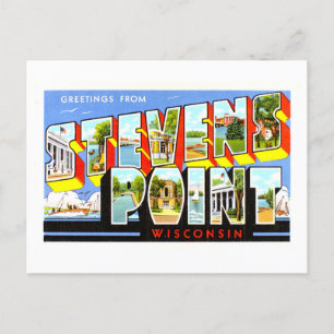 Vintage Greetings from Stevens Point, Wisconsin, Postcard