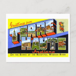 Vintage Greetings from Terre Haute, Indiana, Postcard