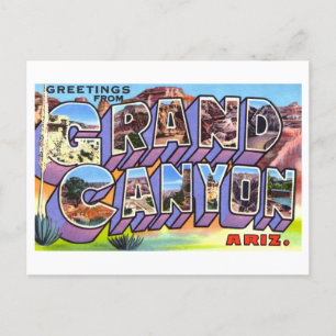 Vintage Greetings from the Grand Canyon in Arizona Postcard
