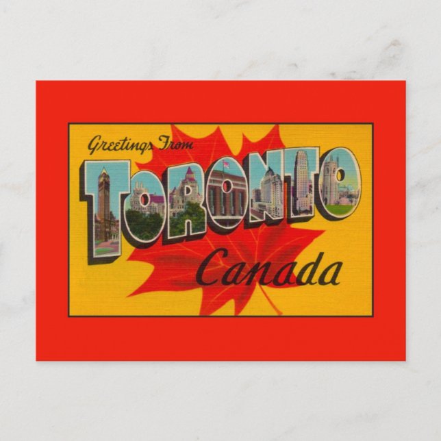 Vintage greetings from Toronto Ont. Postcard (Front)