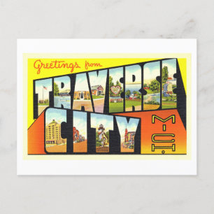 Vintage Greetings from Traverse City, Michigan Postcard