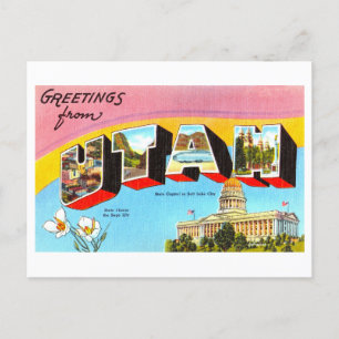 Vintage Greetings from Utah Postcard