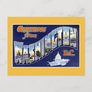 Vintage greetings from Washington DC Postcard