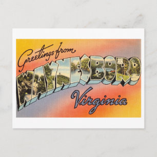 Vintage Greetings from Waynesboro, Virginia Postcard