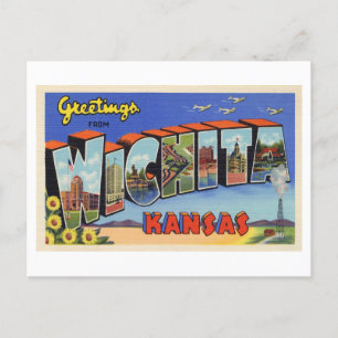 Vintage Greetings from Wichita, Kansas Postcard