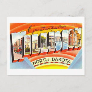 Vintage Greetings from Williston, North Dakota, Postcard