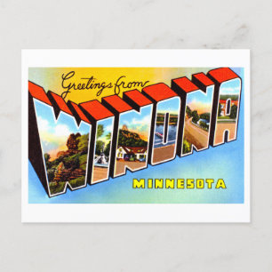 Vintage Greetings from Winona, Minnesota, Postcard