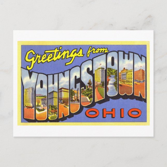 Vintage Greetings from Youngstown, Ohio Postcard (Front)