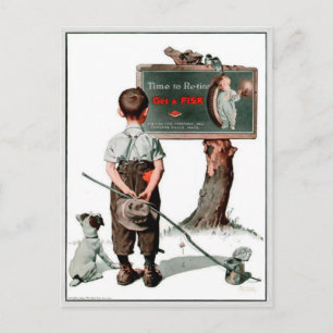 Vintage Greetings With Old Tire Ad Card