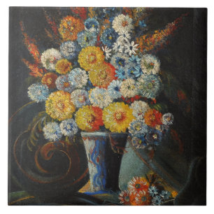 Vintage Gregor Perusek Flowers in a Vase Tile