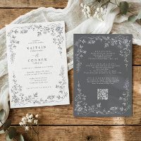 Vintage Grey All in One French Floral Wedding