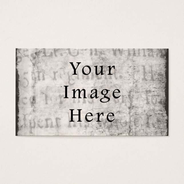 Vintage Grey Black Script Text Parchment Paper (Front)